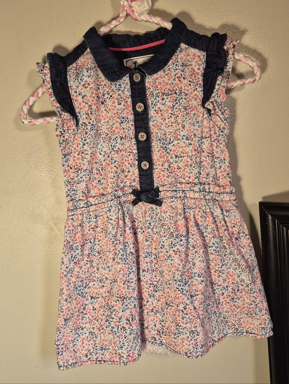 Adorable Western Floral Denim Dress Western Rodeo Stampede Country Cottagecore